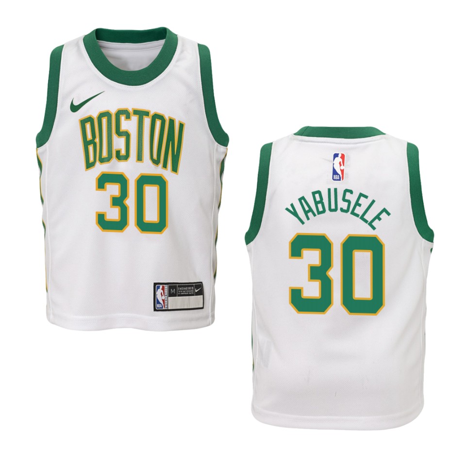 Youth Boston Celtics Guerschon Yabusele #30 Swingman City White Jersey 2401YBUX